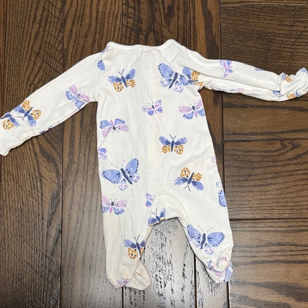 Carter's Baby Footie Sleepers - Mint Green, Peach, White with Prints - Picture 10 of 10